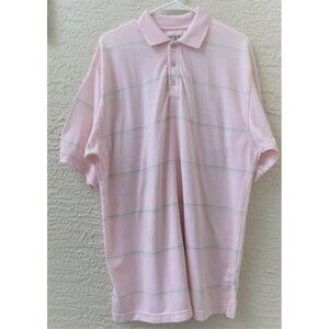 Boca Classics Club Golf XL pink plaid short sleeve golf shirt poly blend